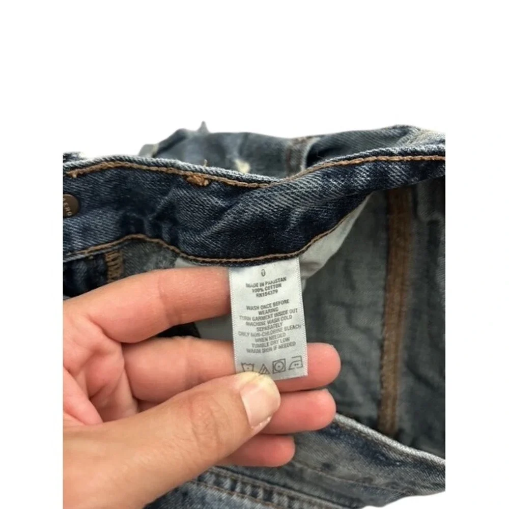Aeropostale Denim Shorts Womens 0 Blue Excellent‎ Distressed Lace Trim Boho